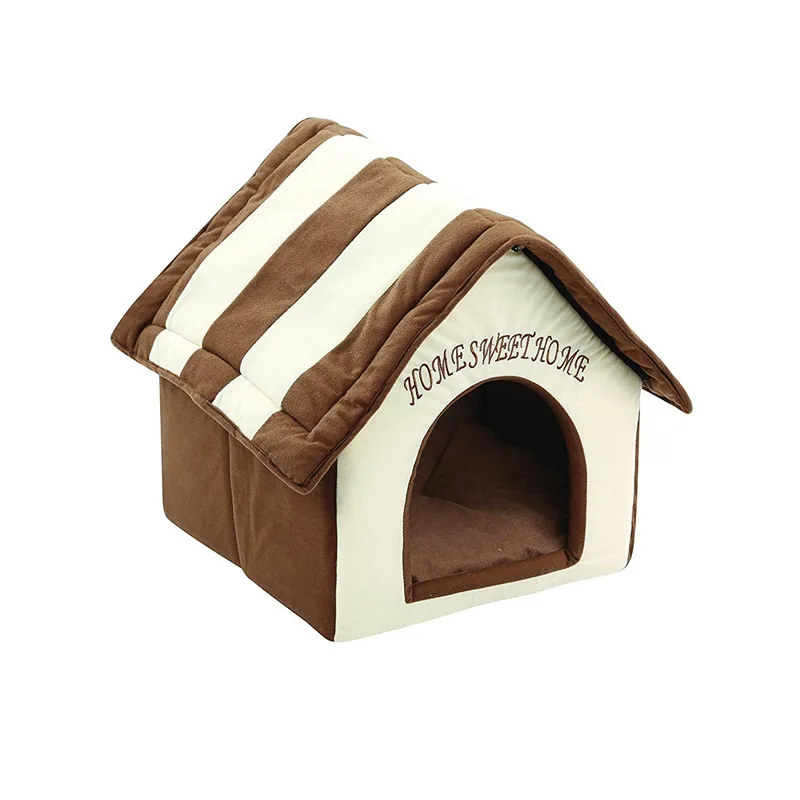 

Plush Pet Dog House Portable Folding Warm and Cozy Pet House Cat Small Dog Puppy Bed Pets Supplies
