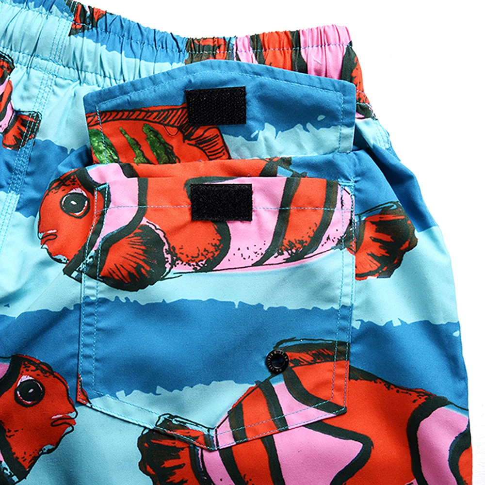 Fish Swim Trunks For Men New Fashion Summer Beach Surfing Board Shorts (1)