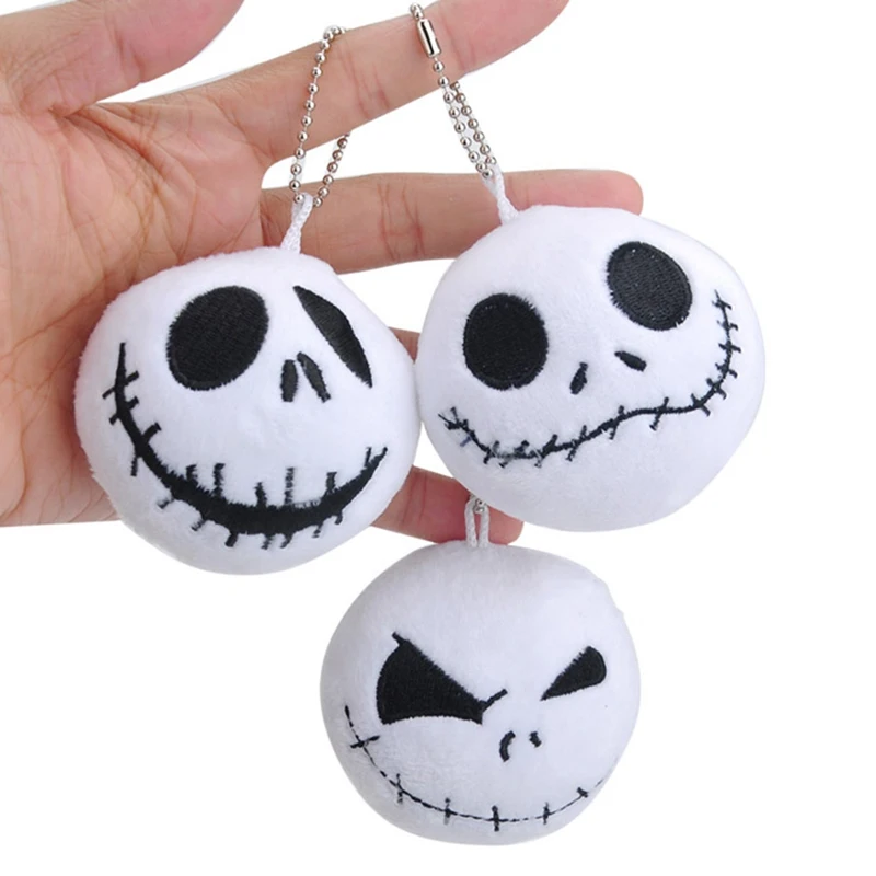 

Halloween Funny Head Plush Bag Pendant Toy Doll Clamshell Doll Plush Keychain 7-8cm Randomly Gifts