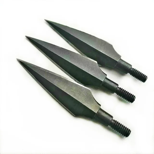 6pcs Hunting Broadheads Sharp Blade Arrowheads Steel Points For Archery