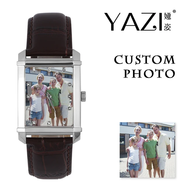 YAZI Personalized Custom Photo Watch Zircon Scale Wrist Watch for Men And Women YAZI Personalized Custom Photo Watch Zircon Scale Wrist Watch for Men And Women