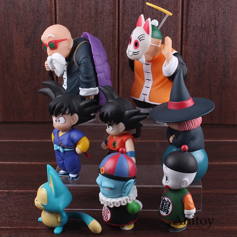 Anime Dragon Ball Action Figure Son Goku Gohan Chiaotzu Puar Uranai Baba Master Roshi Pilaf Dragon Ball Figure PVC Toys 4pcs/set