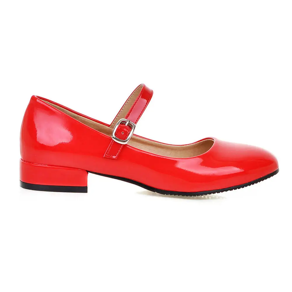Las Bombas De 2 Mujeres Zapatos Mary Bonjomarisa rojo Tamaño plata Gran Mujer Moda Negro Otoño Janes Bajo Tacón 33 43 2019 Cm wPCdExEq