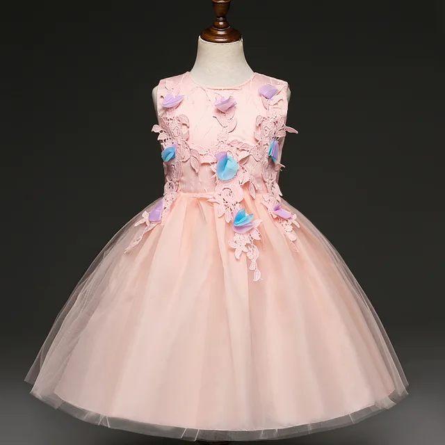 Kids Girls Flower Dress Baby Girl Butterfly Birthday Party Dresses