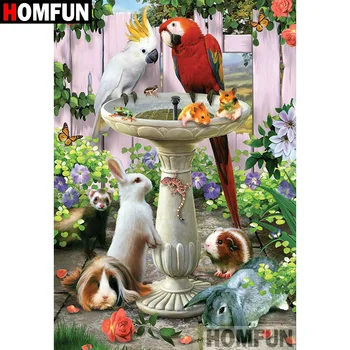 

HOMFUN Full Square/Round Drill 5D DIY Diamond Painting "Bird & Flower" Embroidery Cross Stitch 5D Home Decor Gift A07593
