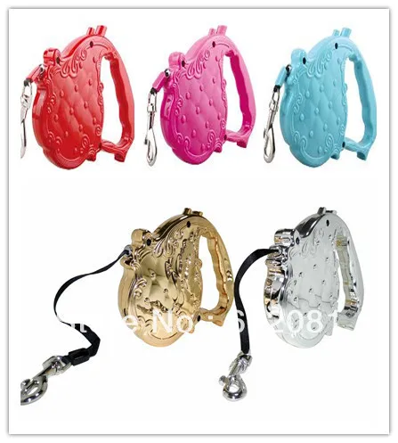 

Free shiping New design retractable pet leash with nice prints,plastic shell dog leading, Stretchable dog leash 3meters