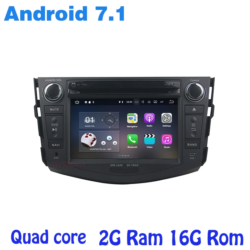 Android 7 1 Quad core Car dvd gps player for toyota RAV4 2006 2012 with font