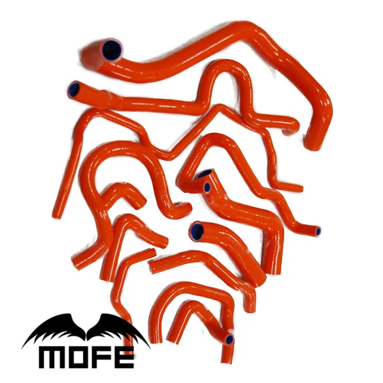 MOFE 13PCS Original Logo Silicone Coolant Heater Radiator Hose MK4 For V-W Bora / Golf 1.8T 1998~2004 Red |