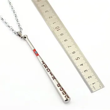

10pcs/lot Movie jewelry unique design Suicide Squad necklace baseball bat baseball bat collar necklace Jewelry charm Souvenir