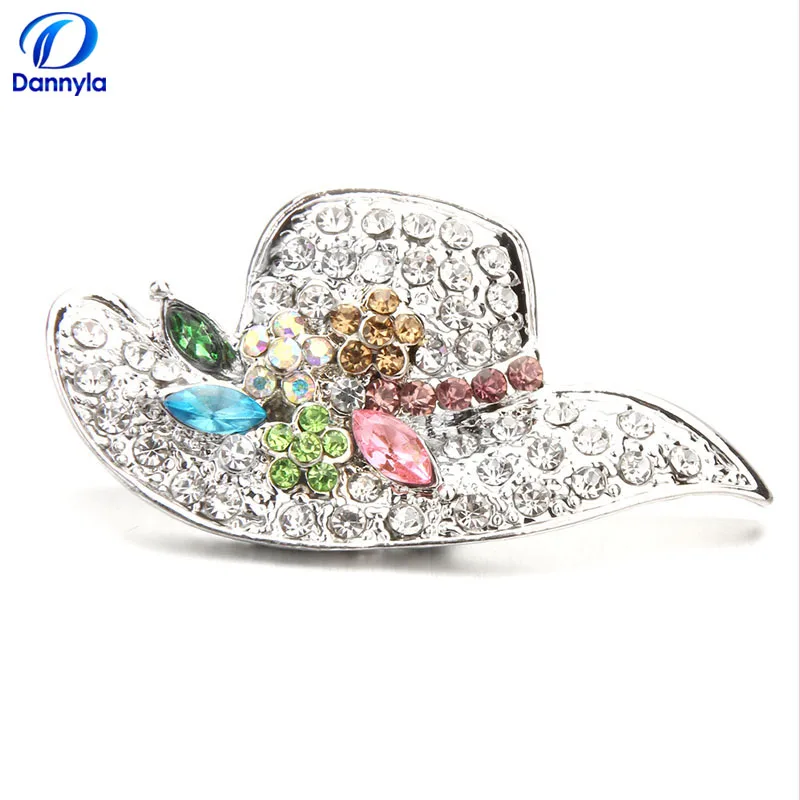 Fashion Crystal Hat Snap Button Jewelry Supplies With Rhinestones For
