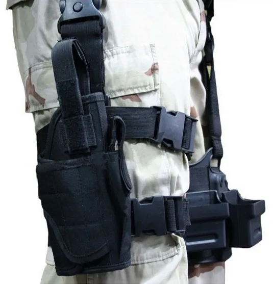 

Outdoor 2016 Hunting Tactical Puttee Thigh Leg for Gun Holster Pouch Wrap-around bag Hunting Gun Accessories