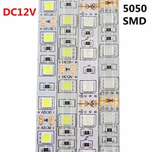 DC12V LED Strip 5050SMD 60LEDs/M DIY Flexible LED Light Waterproof RGB 5050 LED Tape For TV Background Lighting Decoration