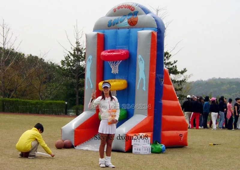 

China manufacture inflatable basketball athletics game/ inflatable throwing basketball sports
