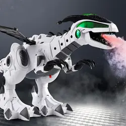 Динозавр игрушки для детей игрушки белый спрей Электрический динозавр механический Птерозавр динозавр со светом звуковые игрушки для