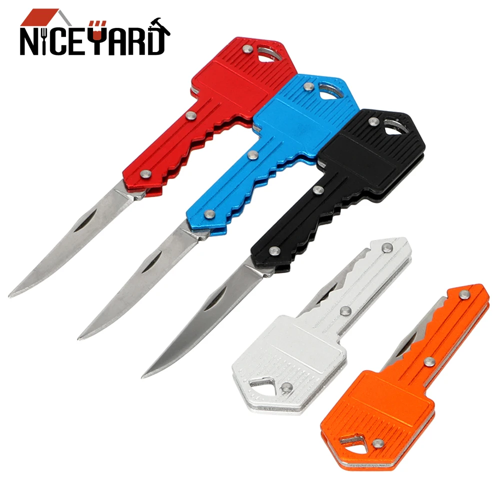 

NICEYARD Hot Self-defense Paper Cutter Peeler Camping Outdoor Survive Tools Mini Keychain Knife Key Fold Knife Letter Box Opener
