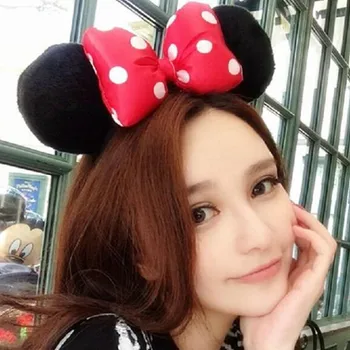 

YUZEHD 1PC Children Hair Accessories Minnie Mouse Hair band Sequin Dot Bowknot Headband for Girls mouse headbands