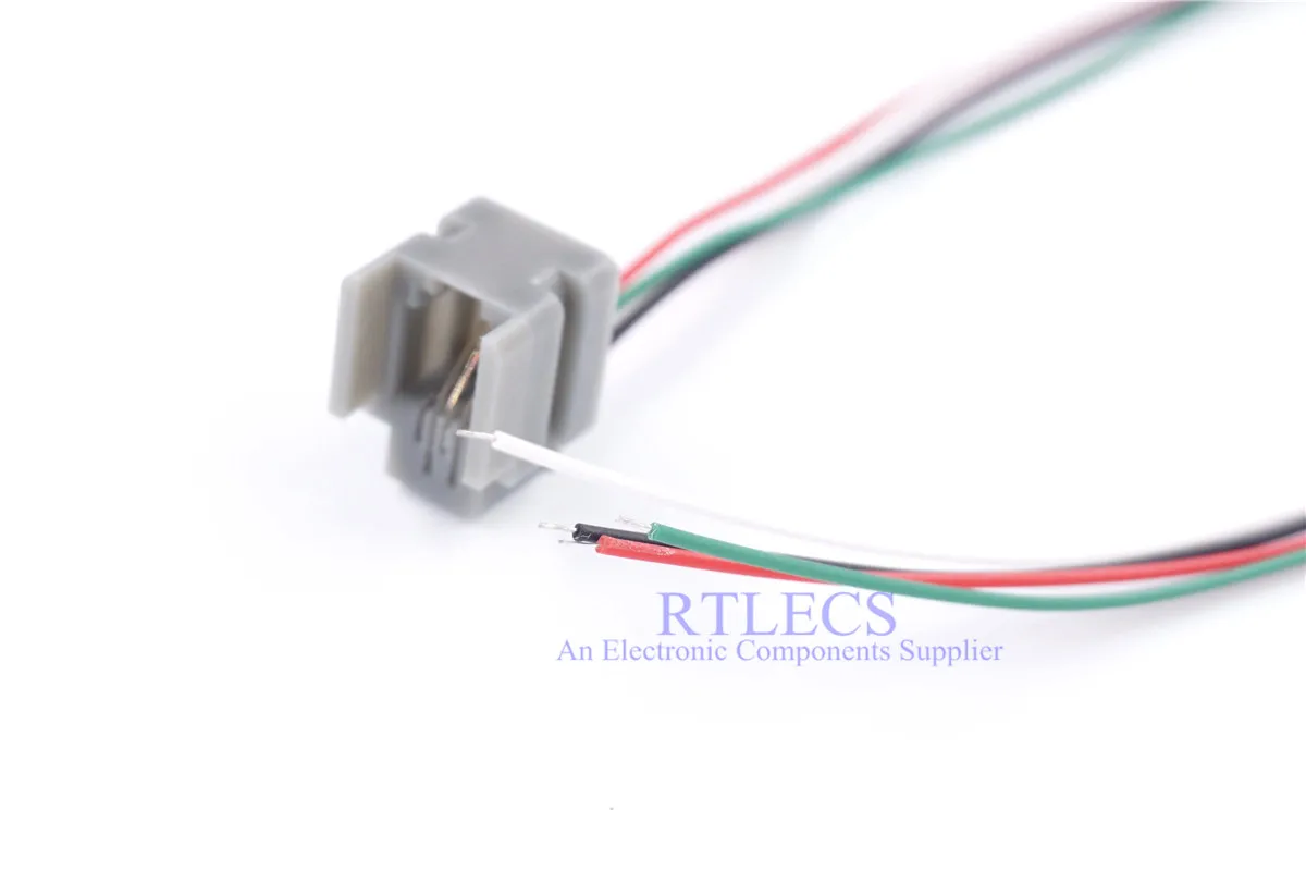 

2 pcs 616M-4P4C RJ11 RJ10 RJ09 Modular Connector 616M 4P4C Socket Female Crimp Wire 4 Core 15 cm Length Network Connector