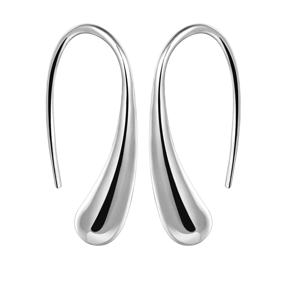 

SUKI S925 New Women Raindrop Waterdrop Teardrop Raindrop joyas de plata Silver Color Earrings Jewelry for Girls Women Weeding