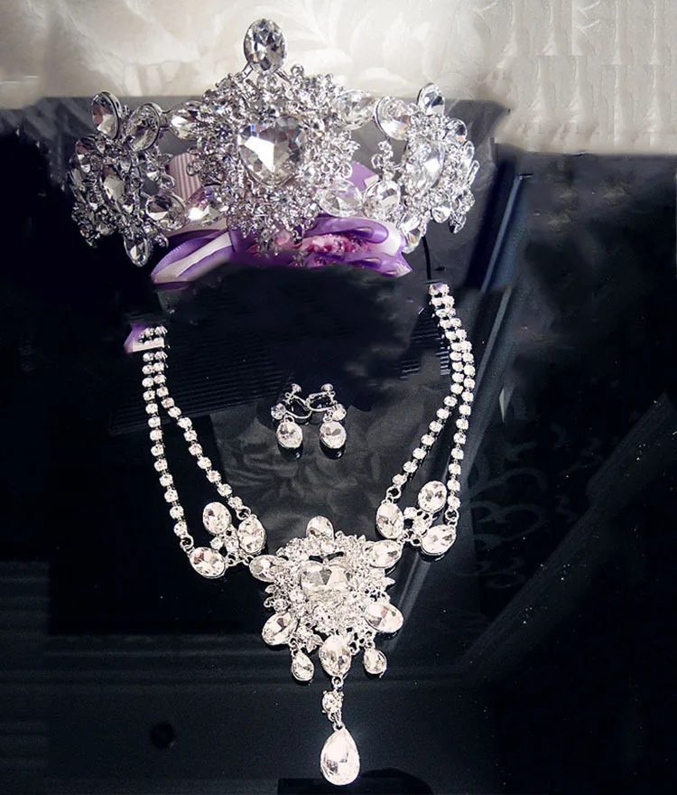 Buy New Jewelry Set Wedding Crown Tiara Earring