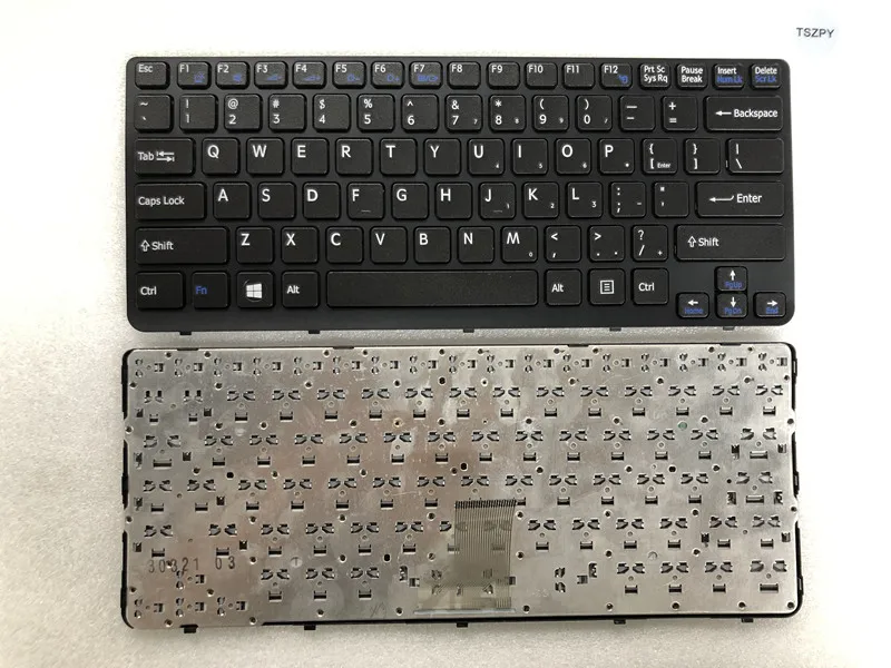 Для SONY Vaio E14 SVE14 SVE141 SVE 14 SVE14111ELW серия Черная Клавиатура США