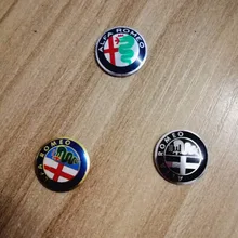 2X15 мм Золотой Зеленый Черный ALFA ROMEO Автомобильный логотип Брелок эмблема значок наклейка для Mito 147 156 159 166 Giulietta Spider GT Brera