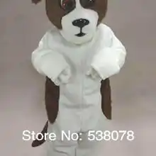 Коричневый и белый Талисман собаки Святого Бернара для взрослых, Герой мультфильма плюшевый наряд костюм необычный праздничный наряд праздничный костюм SW726
