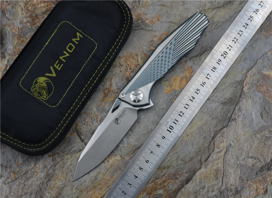 Кевин Джон Веном 4 крыла Флиппер складной нож S35VN лезвие одна титановая ручка Кемпинг Охота выживания Карманные Ножи EDC инструменты