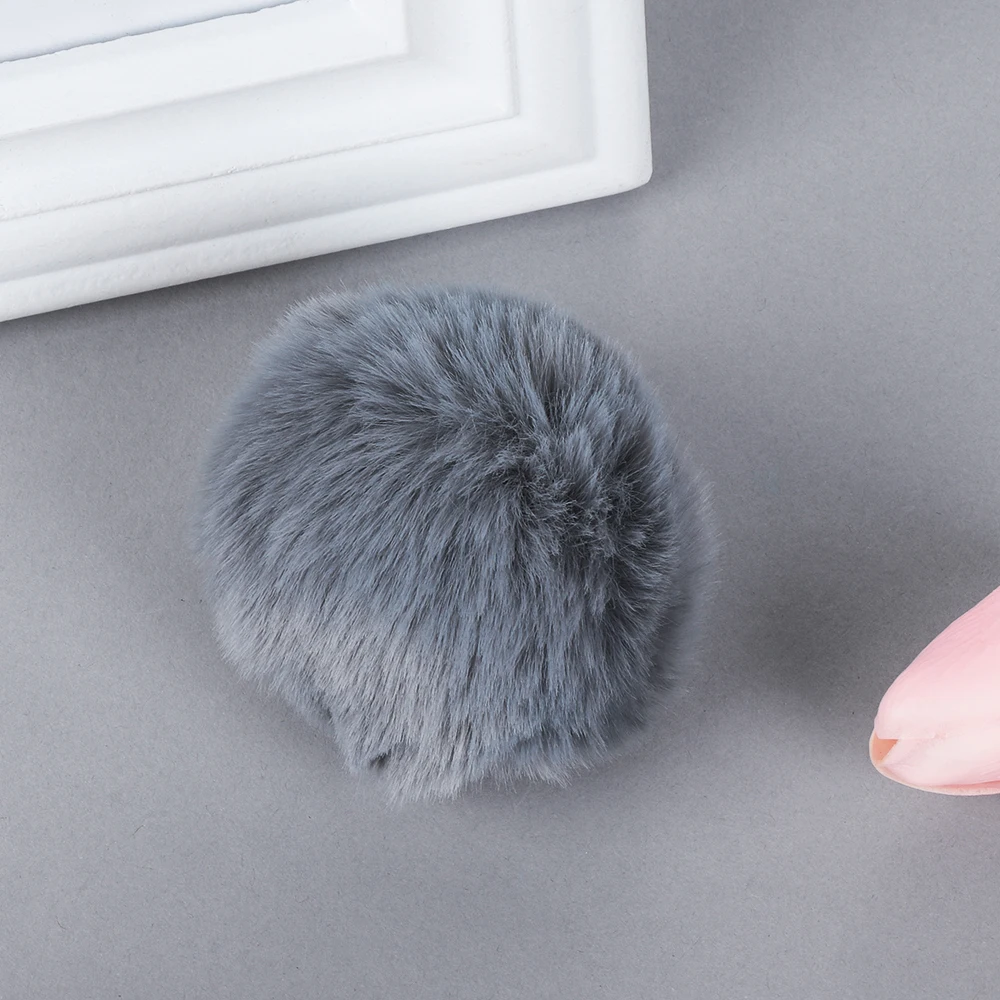 2 шт. 8 см пушистый искусственный мех кролика мяч помпон плюшевые женские сумки автомобиль кулон Декор для дома DIY