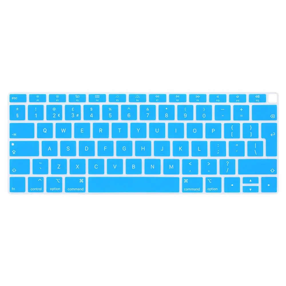 Чехол для ноутбука macbook air 1" пылеотталкивающая пленка кремниевый ноутбук Защитная пленка для клавиатуры Водонепроницаемая A1932 - Цвет: Синий
