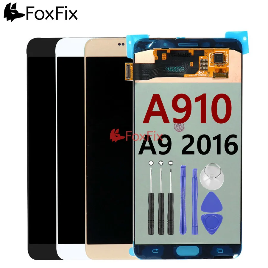 

Original 6.0" AMOLED Display for SAMSUNG Galaxy A9 LCD Screen Touch Digitizer 2016 A9 pro A910 A9100 LCD Display Replacement