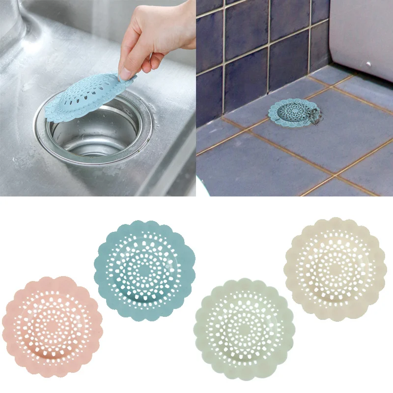 

Urijk 1Pc 2019 Colorful Silicone Sink Filter Sewer Drain Hair Colanders & Strainers Filter Bathroom Sink Kitchen Accessories