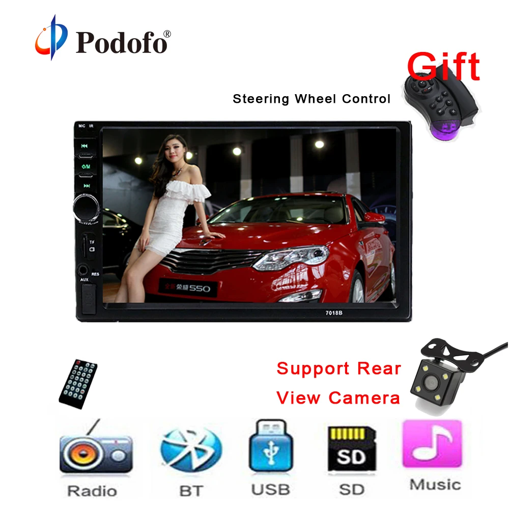 Autoradio 2 Din General Car Models 7 inch LCD Touch Screen Car Radio Player Bluetooth Car