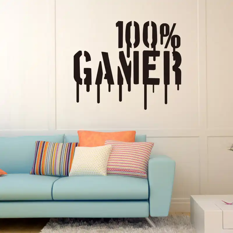 Adhesivo De Vinilo Para Pared De Gamer Calcomania Mural Para