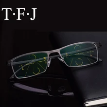 Прогрессивные Мультифокальные обесцвечивание Очки для чтения для женщин Для мужчин Для женщин блокировки синий свет Очки Регулируемый видения диоптрий Очки