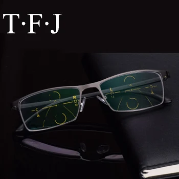 

Progressive Multifocal Discoloration Reading Glasses Men Women Blue Light Blocking Glasses Adjustable Vision Diopter Glasses