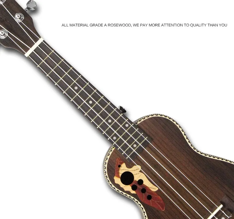 Гавайская гитара Ukulele soprano Concert Tenor Rosewood 21 23 26 дюймов Гавайская гитара 4 струны Ukelele Guitarra ручной работы дерево белый музыкальный Uke