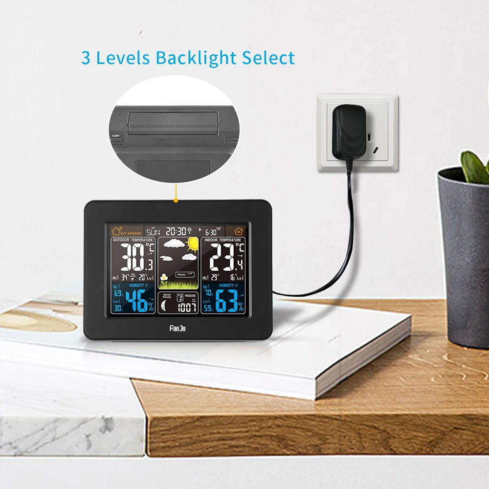 

Wireless Big LCD Display Digital Thermom Forecast Weather Station with Alert and Temperature Controller/Humidity Meter/Barometer