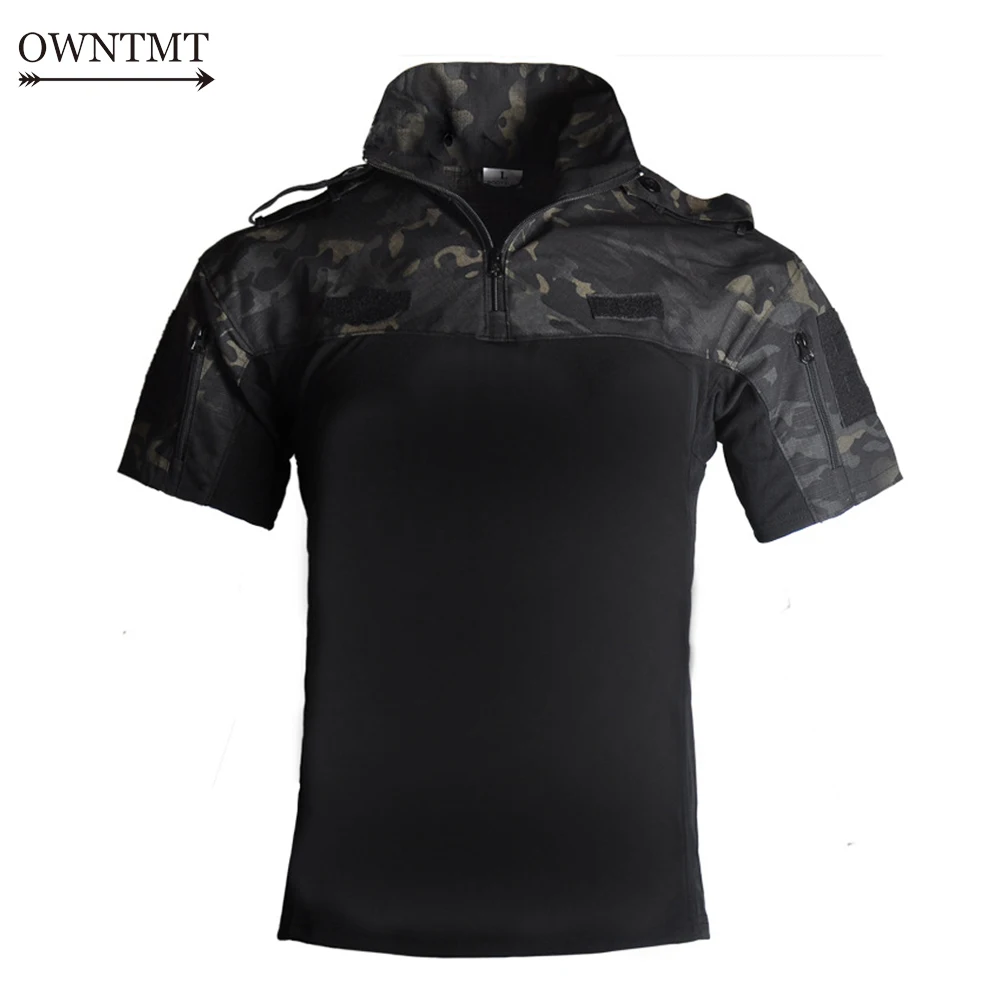 

Tactical Military Uniform Camouflage Combat-Proven Shirts Rapid Assault Short Sleeve Polo Battle Strike Airsoft Paintball Polo