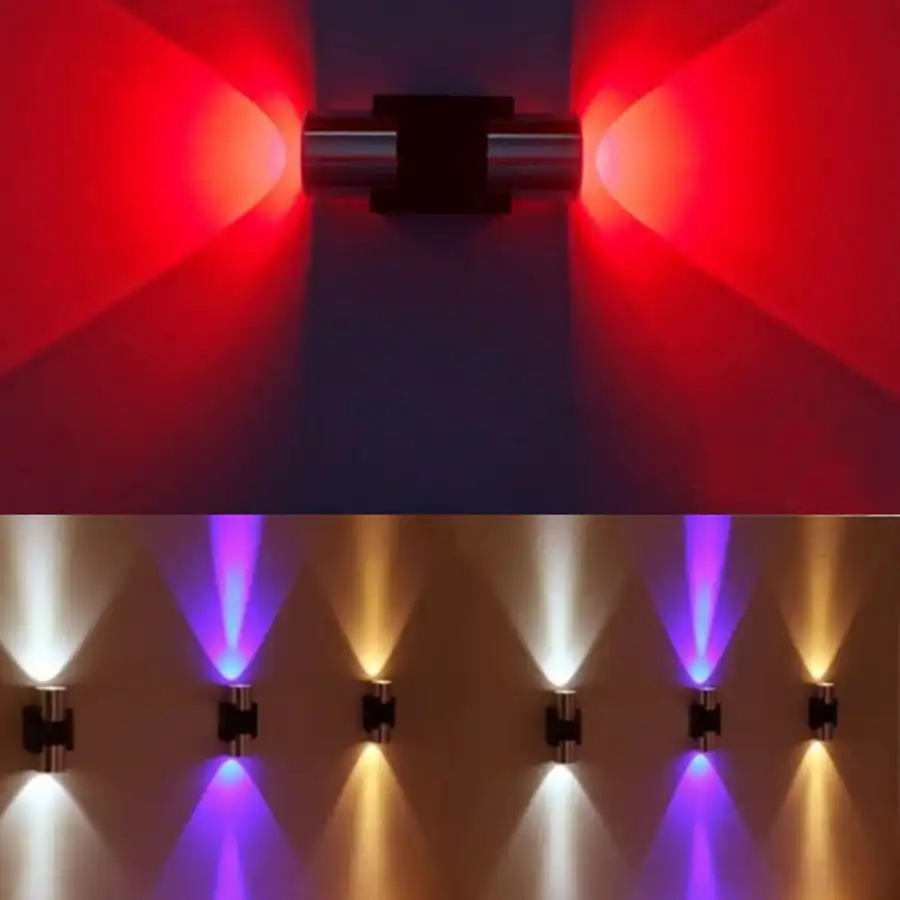 Aluminum Led Wall Light Led Wall Lamp Effect Light Red Blue Yellow Purple For Disco Bar Club Living Room Hotel Home Decoration Led Indoor Wall Lamps Aliexpress
