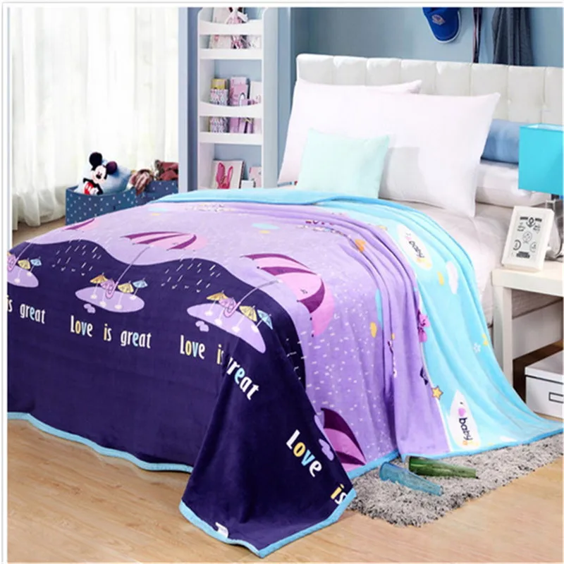 

Colorful Print Throws Blanket Coral Fleece Bedspread Sofa Plaids multifunctional Bedsheet for Spring/Autumn Farley wool blanket