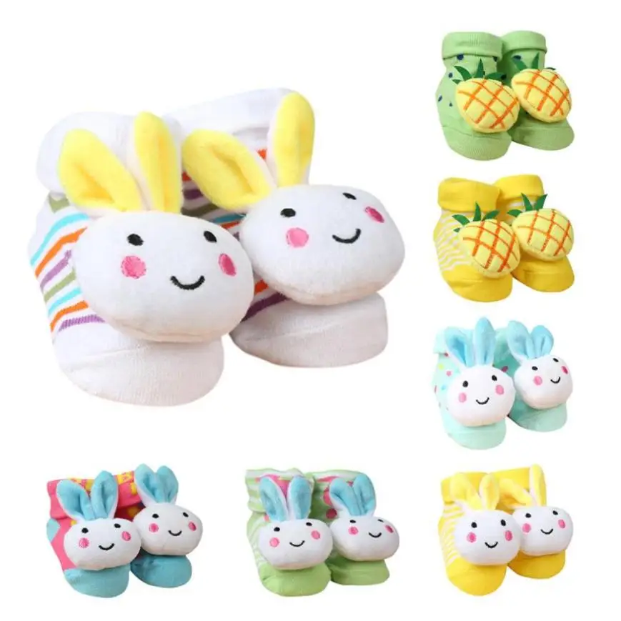 

Mooistar2 #4022D Cartoon Newborn Baby Girls Boys Anti-Slip Socks Slipper Shoes Boots