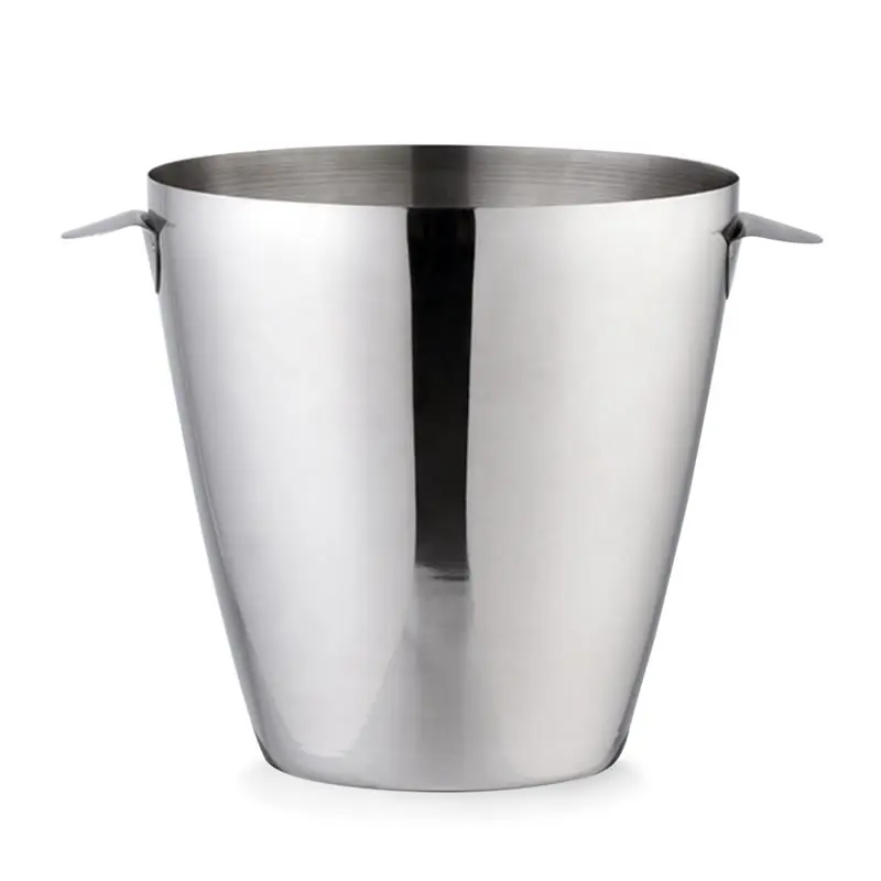 3L Stainless Steel Bar Ice Bucket with Handles Champagne Bucket Wine