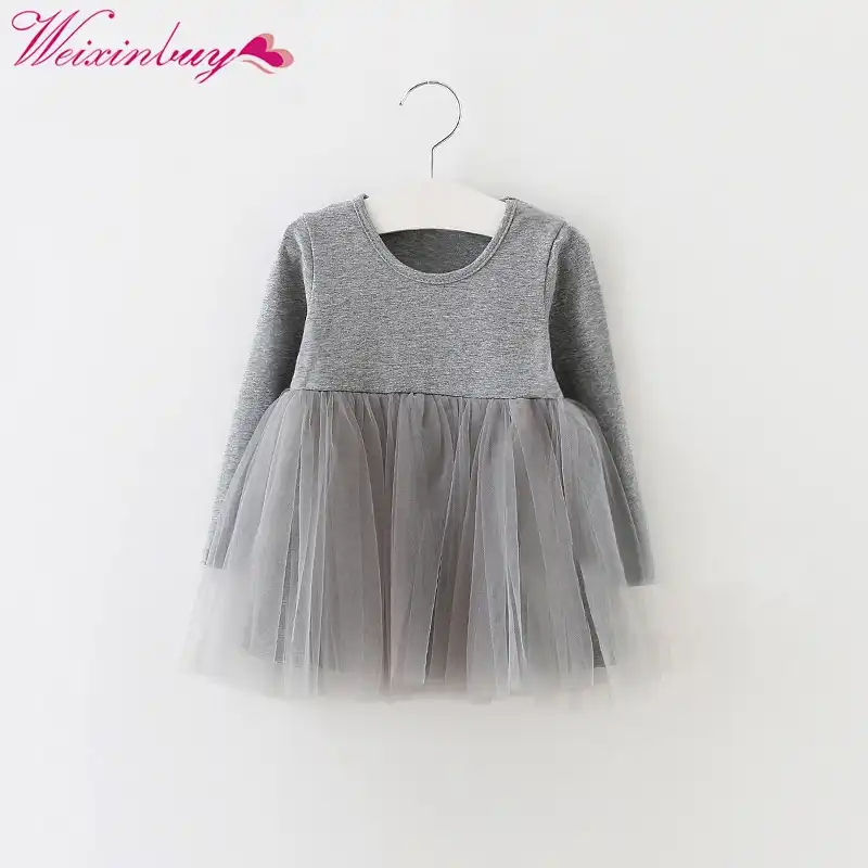 gray infant dress