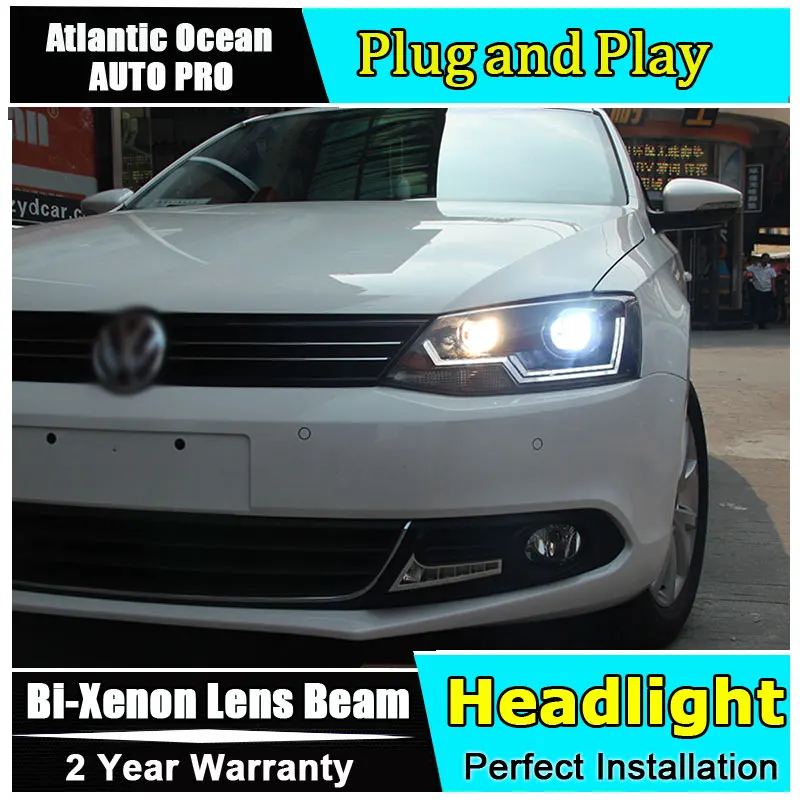 Car Styling For VW Jetta headlights 2011 2014 VolksWagen Jetta MK6 LED headlight Jetta led HID