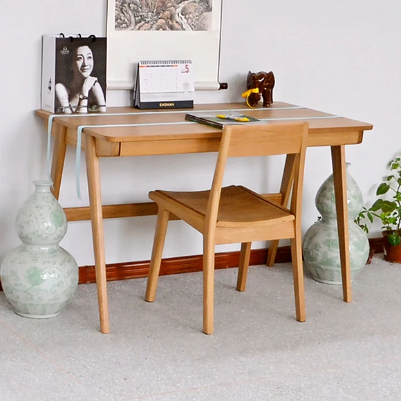 Table Cheap White Oak Solid Wood Desk Computer Study Japanese