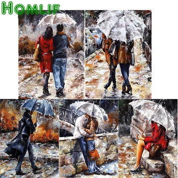 

HOMLIF 5d diy diamante kit di pittura diamante quadrato strass punto croce kit di diamante del ricamo amanti mosaico bacio needl