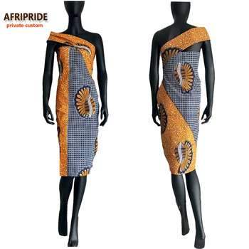 

2018 women autumn dress AFRIPRIDE private custom sexy cotton pencil dress one shoulder one side open bodycon plus size A722568