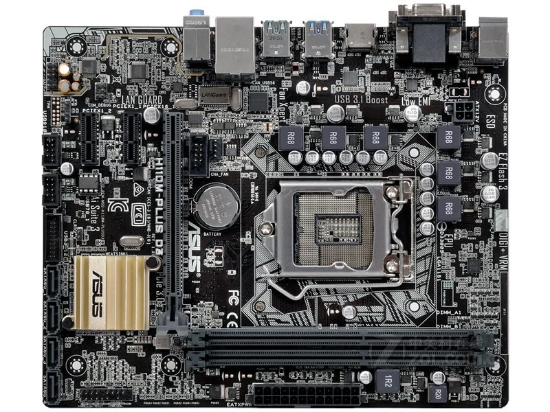 

Asus H110M-PLUS D3 Desktop Motherboard H110 LGA 1151 For Core i7 i5 i3 DDR3 32G SATA3 USB3.0 Micro ATX Original Used Mainboard