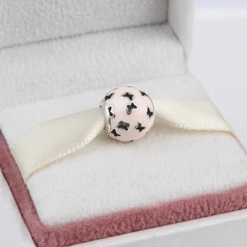 

ZMZY Authentic 925 Sterling Silver Charm Pink Fluttering Butterflies Beads Fit Pandora Bracelets for Women Jewelry Making DIY