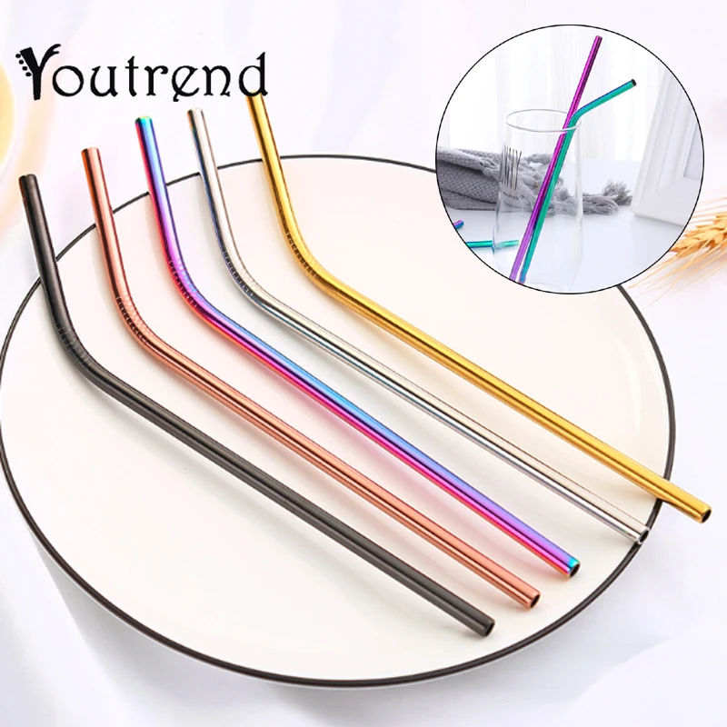 Reusable Drinking Straw 304 Stainless Steel Metal Straw 1 Cleaning Brush For Mugs 20Oz Bar Accessories Home Party Barware Reusable Drinking Straw 304 Stainless Steel Metal Straw 1 Cleaning Brush For Mugs 20Oz Bar Accessories Home Party Barware